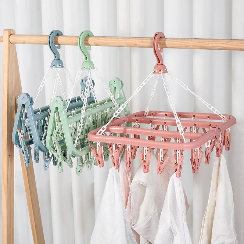Clothes Drying Hanger with 32  - Baby Clothing Hanging Rack 评论和价格