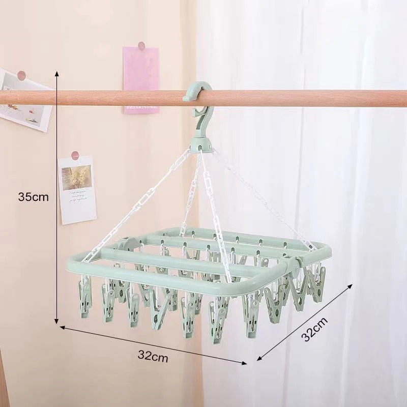 Clothes Drying Hanger with 32  - Baby Clothing Hanging Rack 评论和价格
