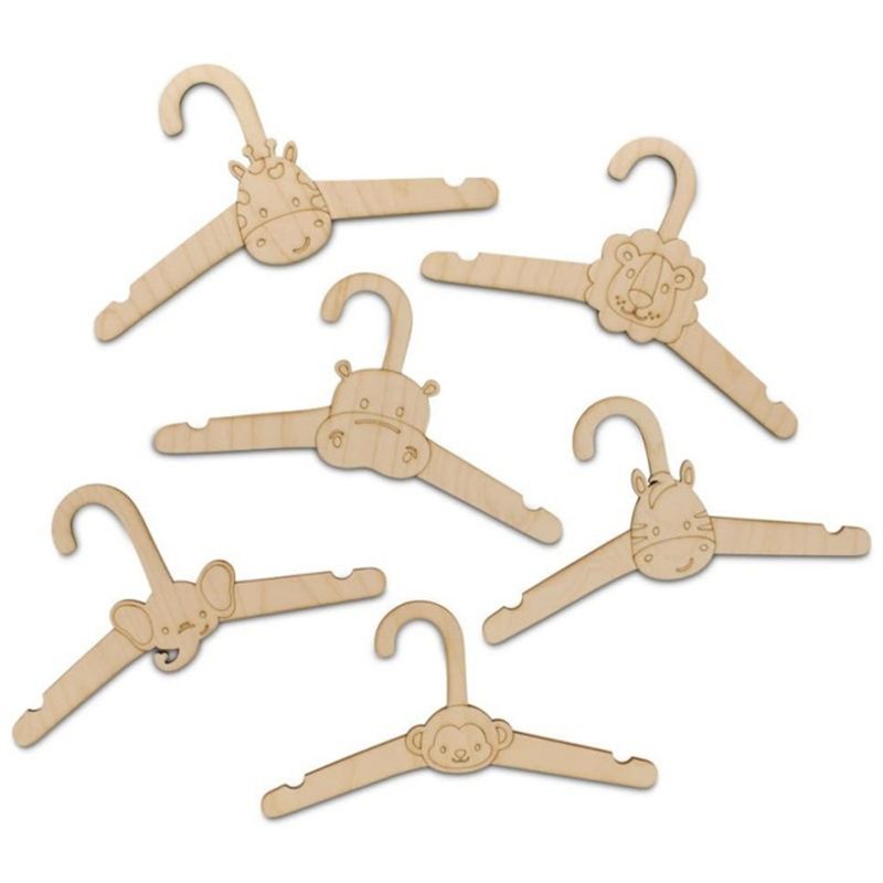 20PCS Cute Wooden Clothes Hang - Baby Clothing Hanging Rack 评论和价格
