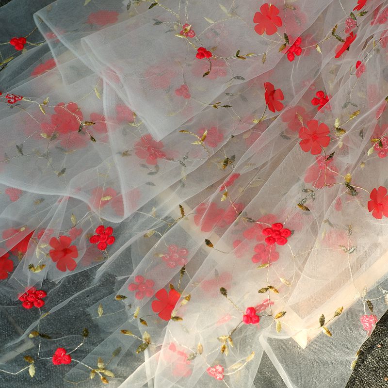0.5m Embroidered Flower Mesh F - Baby Clothing Organic 评论和价格